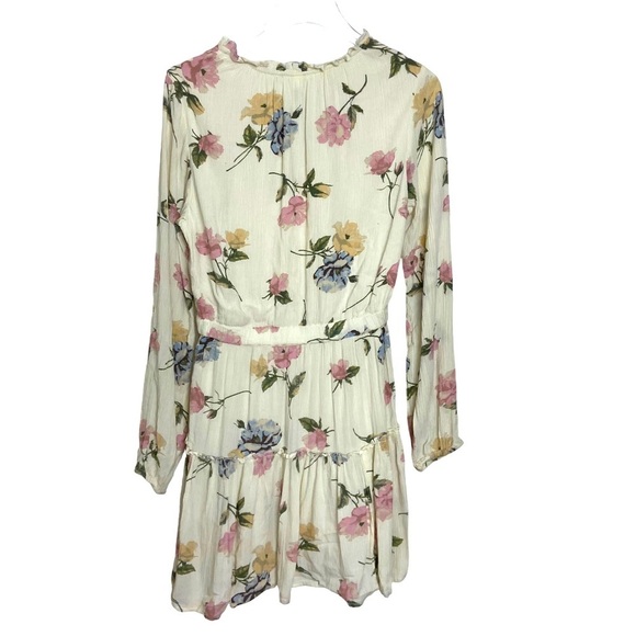 American Rag | Cream Pink Floral | V-Neck Dress | Size Small - Picture 3 of 5